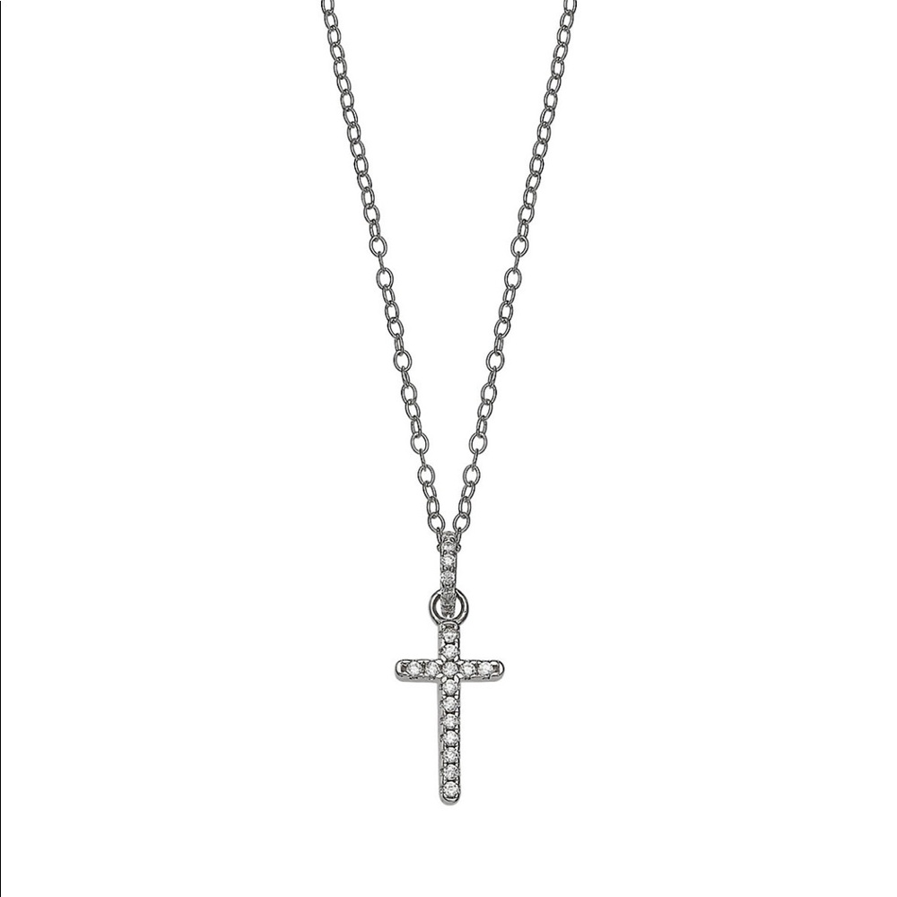 Silver cross necklace